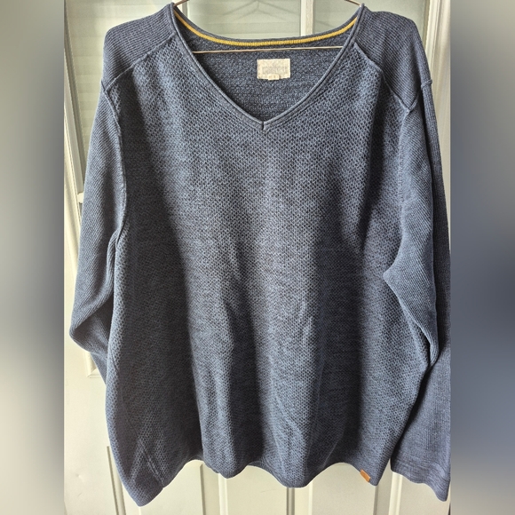 Distillery Other - Men's Blue V-Neck Sweater